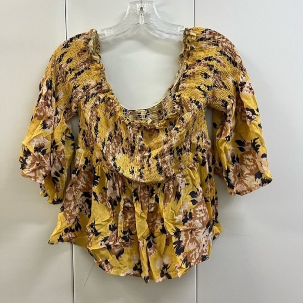 Nwt Tilly’s Sky & Sparrow Yellow 1/2 Sleeve Flora… - image 3